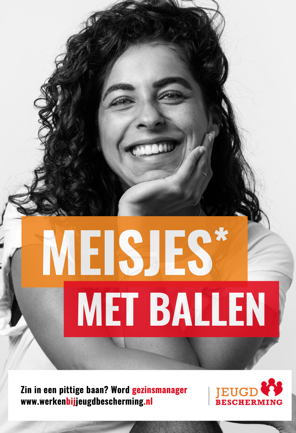 Arbeidsmarkt campagne Jeugdbescherming Amsterdam - meisjes met ballen